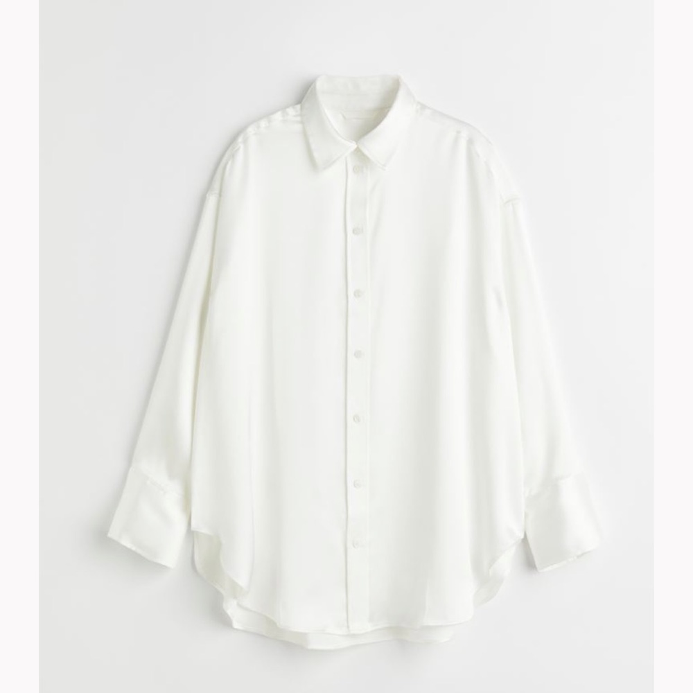 Oversized Satin Blouse Sz. M